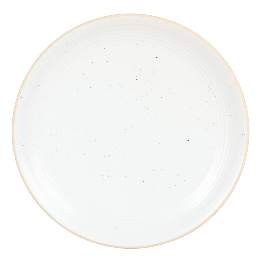 Gibson Home Dinah 16 Piece Double Bowl Stoneware Embossed Speckled Dinnerware Set