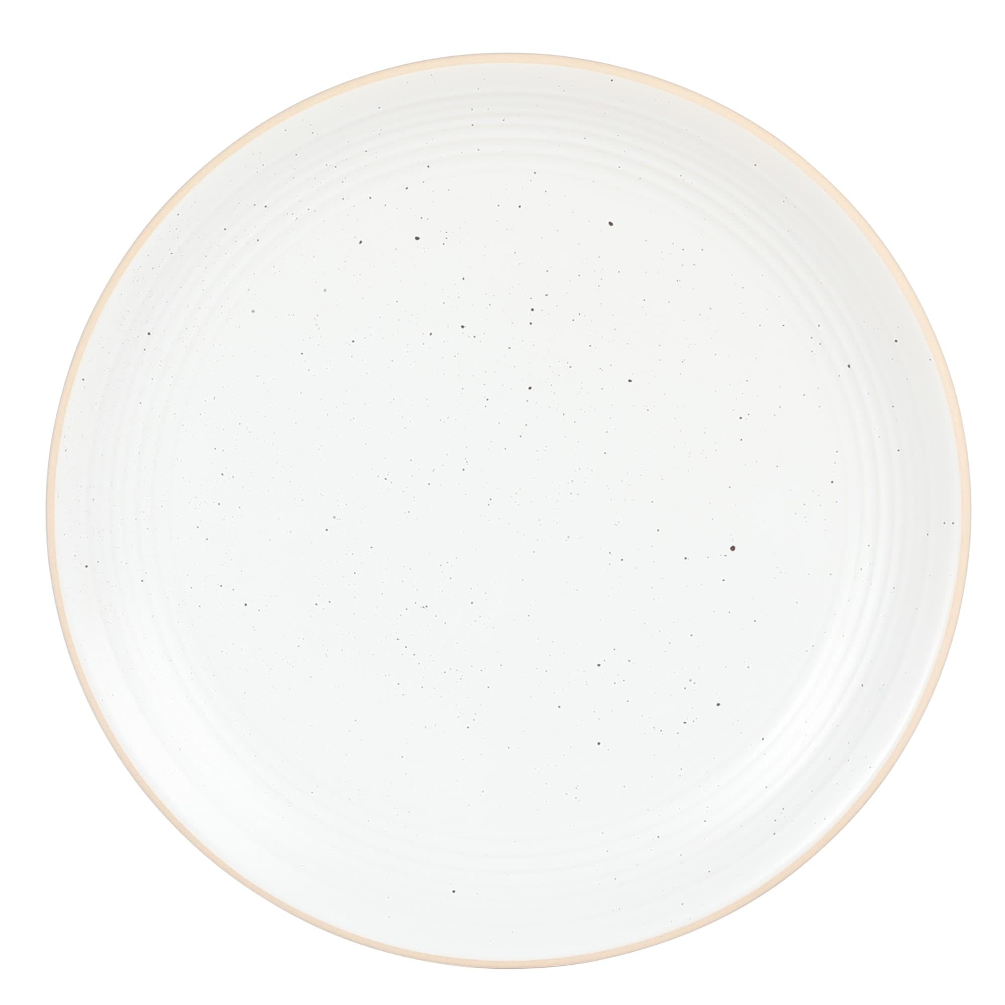Gibson Home Dinah 16 Piece Double Bowl Stoneware Embossed Speckled Dinnerware Set