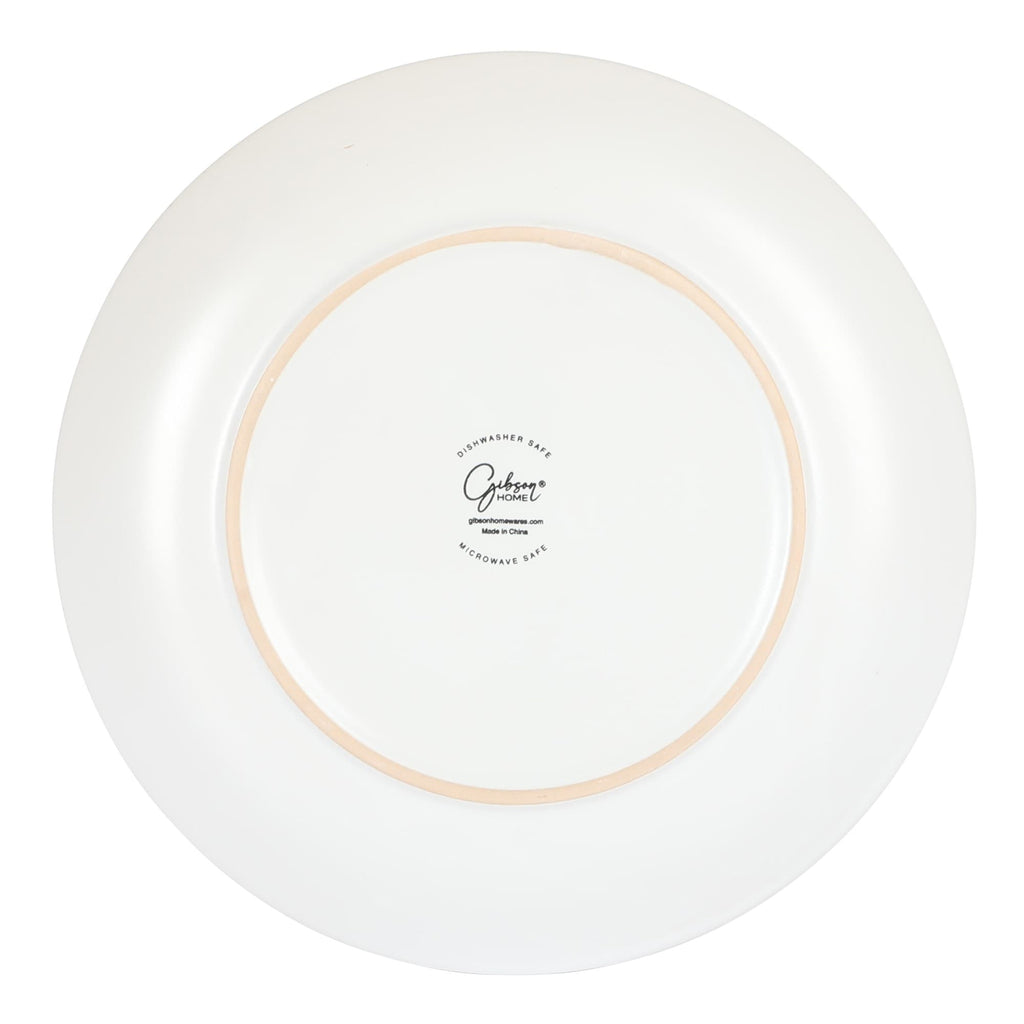Gibson Home Dinah 16 Piece Double Bowl Stoneware Embossed Speckled Dinnerware Set