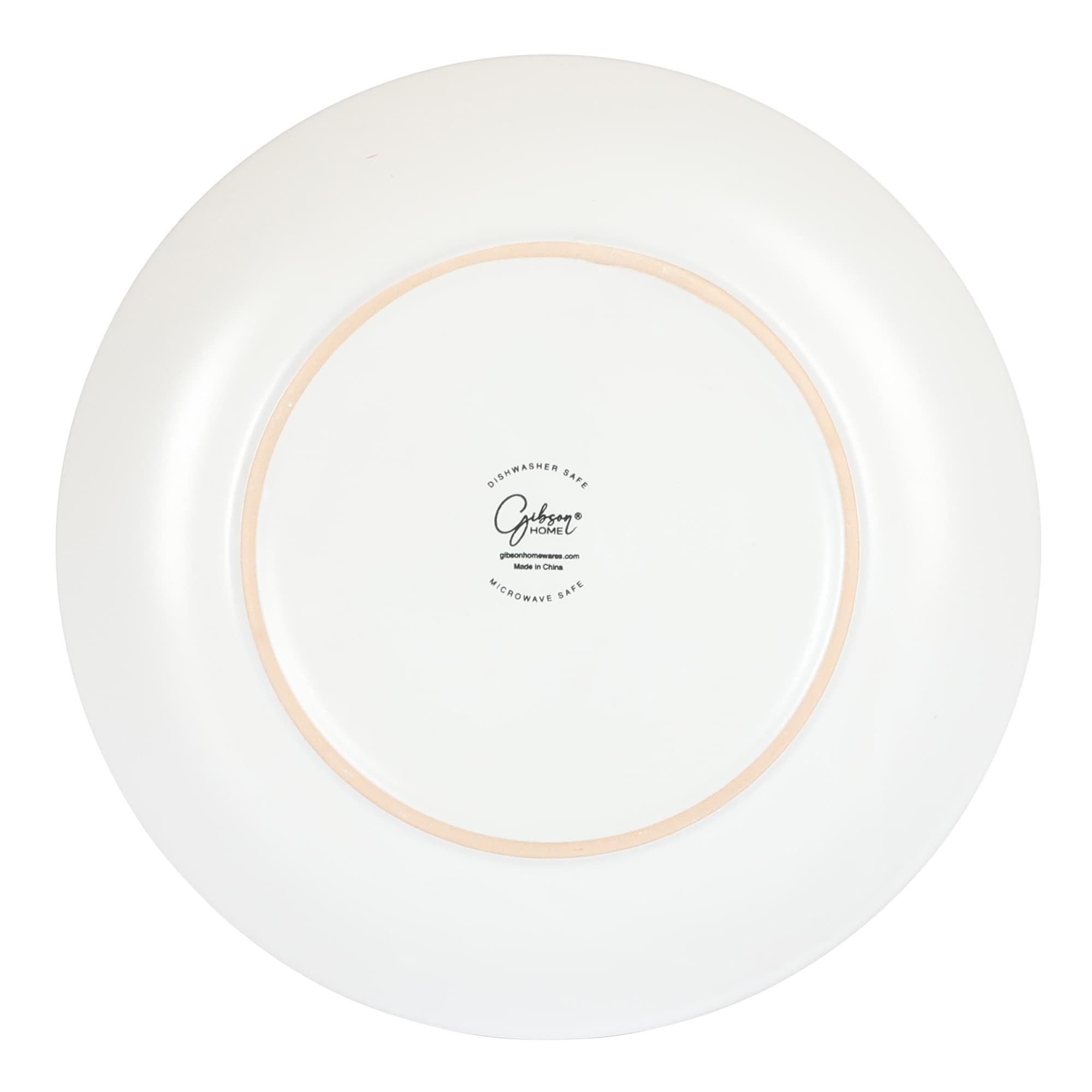 Gibson Home Dinah 16 Piece Double Bowl Stoneware Embossed Speckled Dinnerware Set