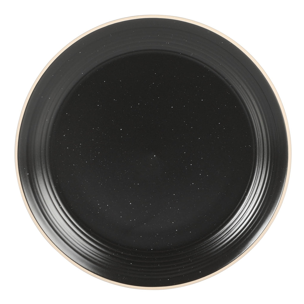 Gibson Home Dinah 16 Piece Double Bowl Stoneware Embossed Speckled Dinnerware Set