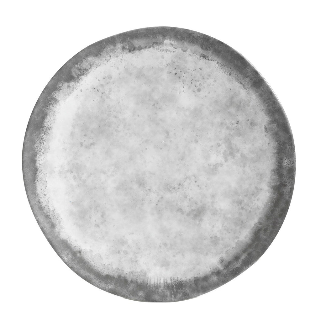 Gibson Home Granite Round Melamine Dinnerware Set, Service for Four (16pcs), Marble