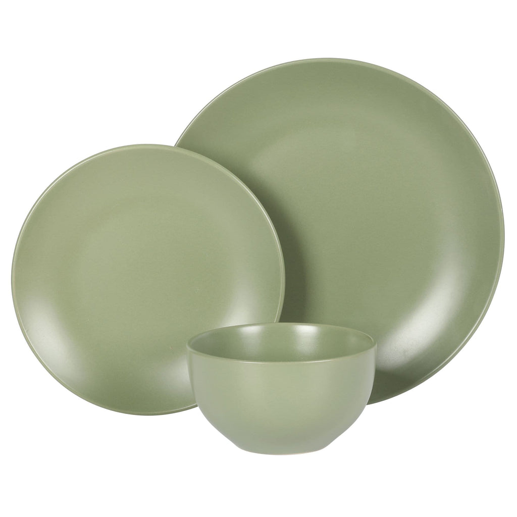 Gibson Home Queenslane 12 Piece Stoneware Matte Dinnerware Set