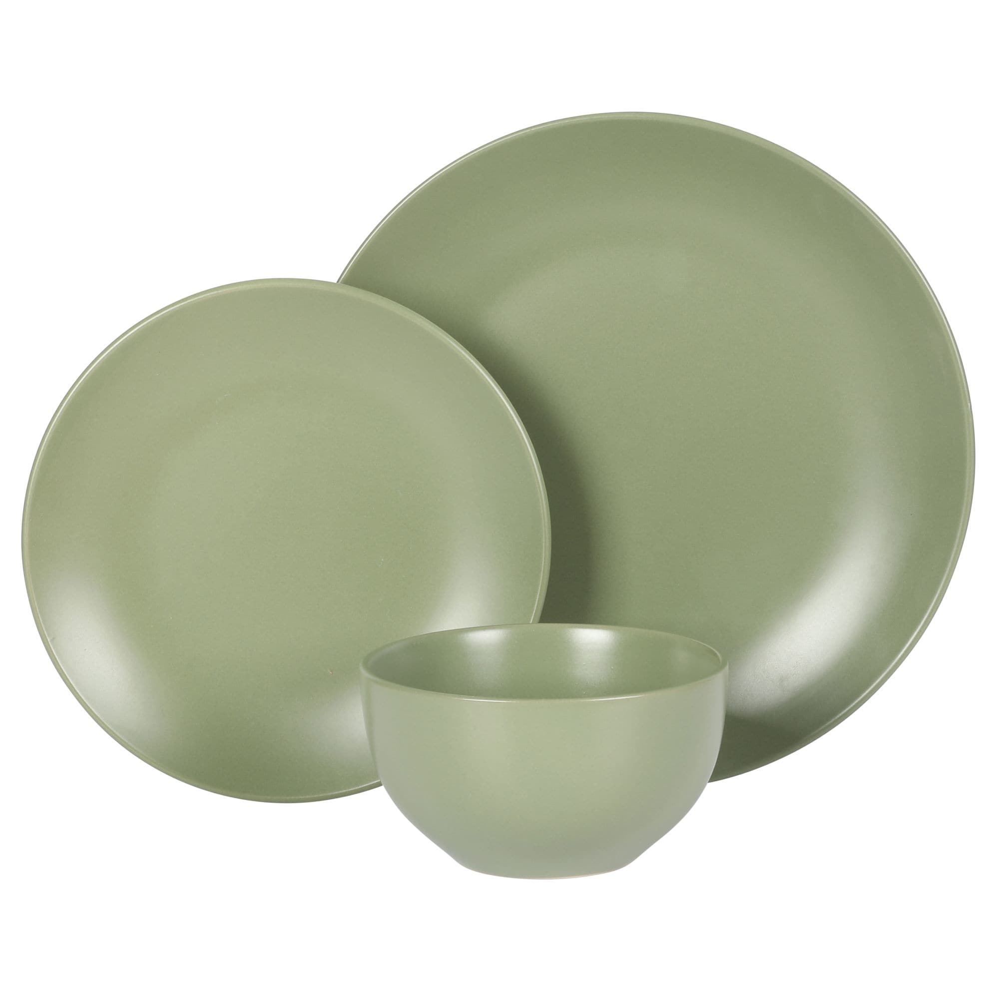 Gibson Home Queenslane 12 Piece Stoneware Matte Dinnerware Set