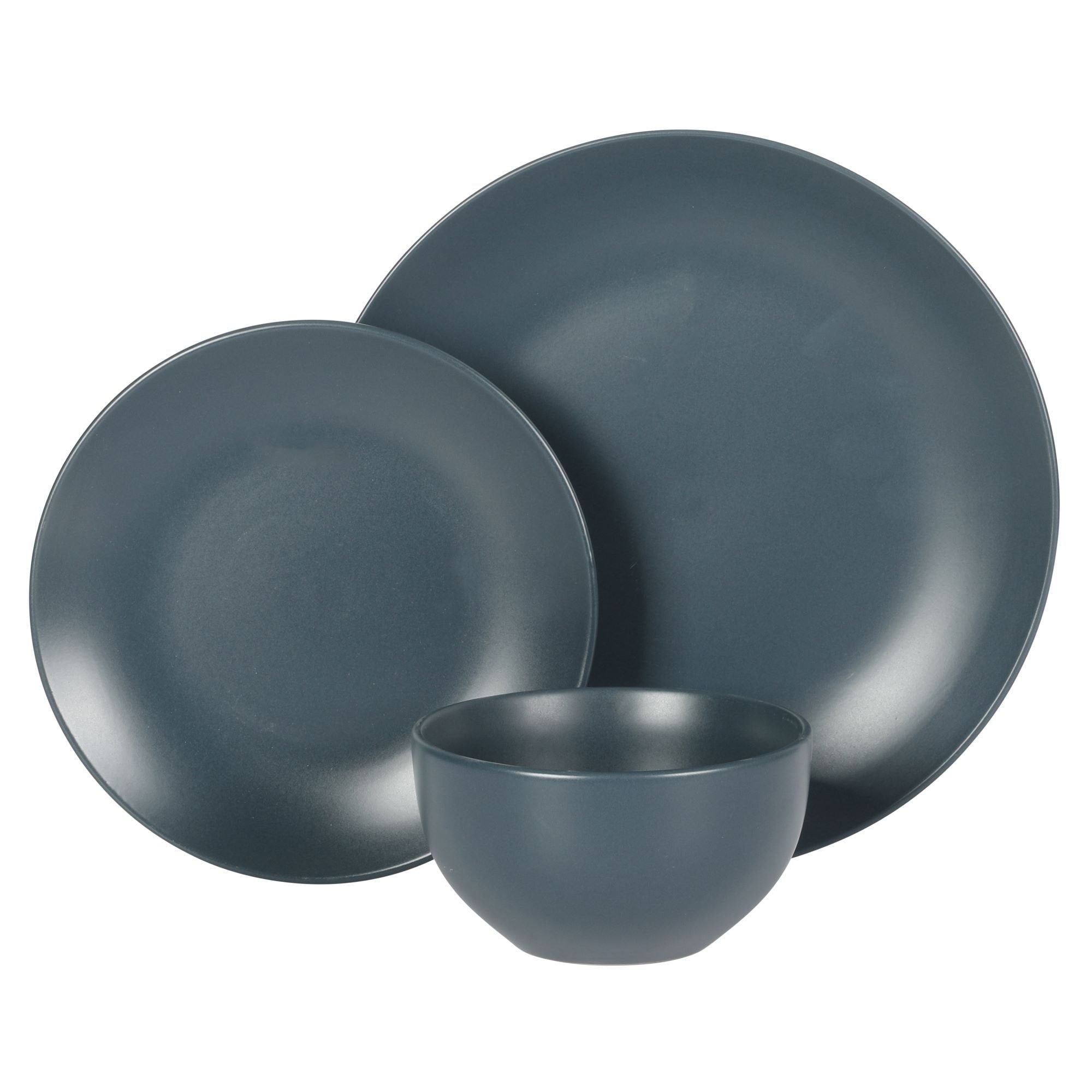 Gibson Home Queenslane 12 Piece Stoneware Matte Dinnerware Set