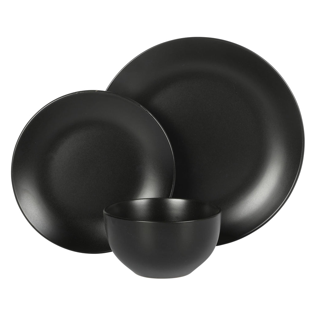 Gibson Home Queenslane 12 Piece Stoneware Matte Dinnerware Set