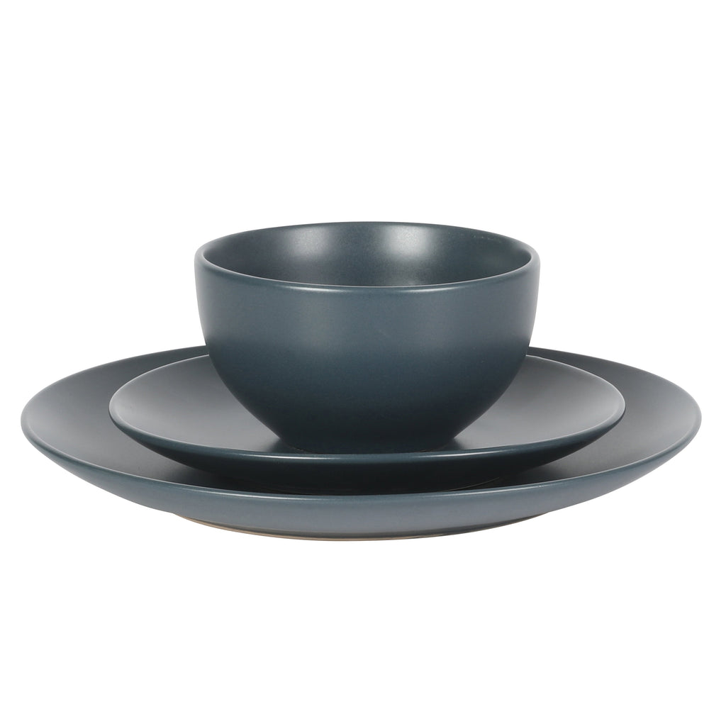 Gibson Home Queenslane 12 Piece Stoneware Matte Dinnerware Set