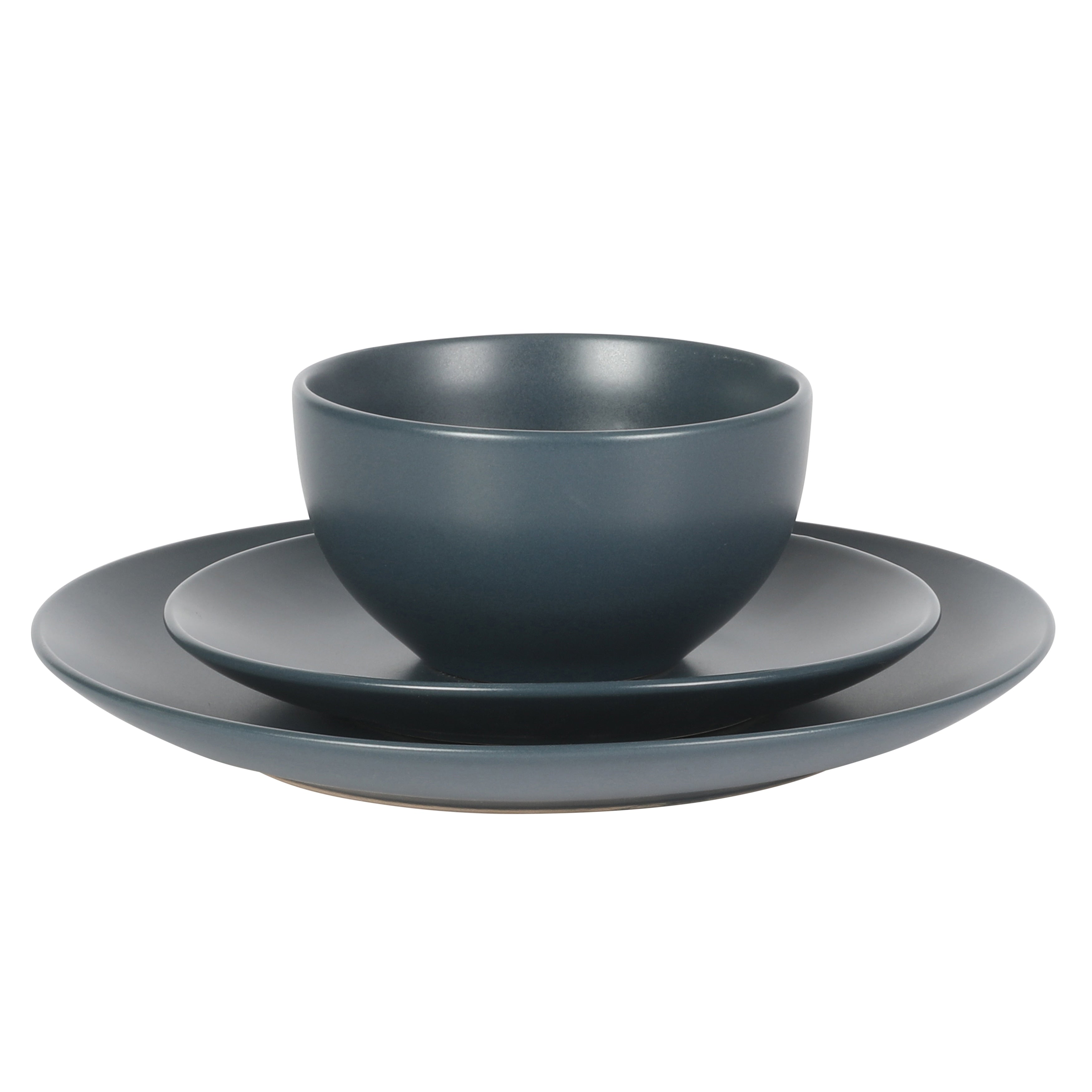 Gibson Home Queenslane 12 Piece Stoneware Matte Dinnerware Set