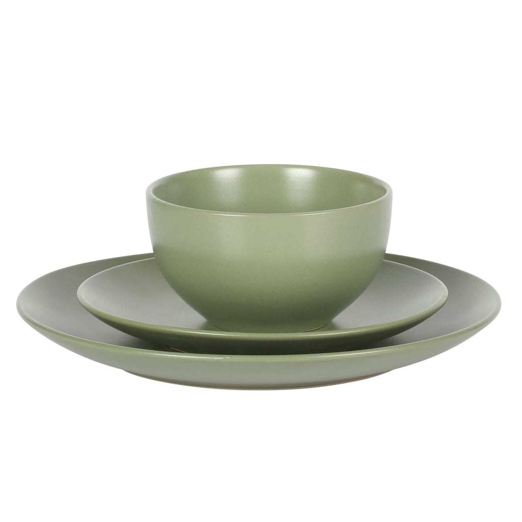 Gibson Home Queenslane 12 Piece Stoneware Matte Dinnerware Set