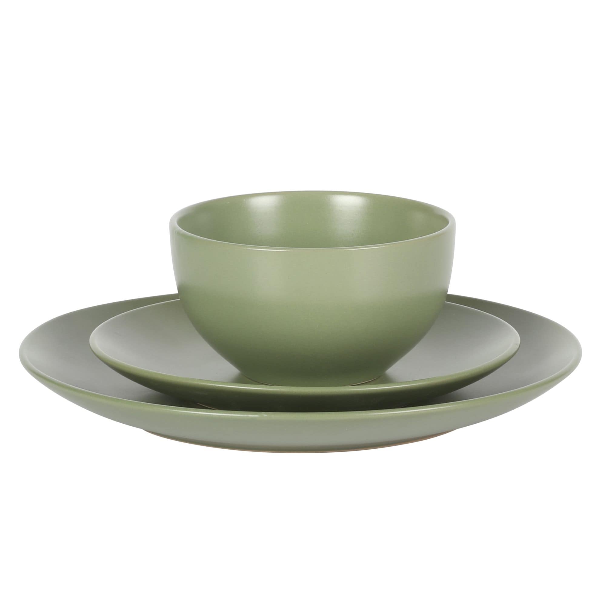 Gibson Home Queenslane 12 Piece Stoneware Matte Dinnerware Set