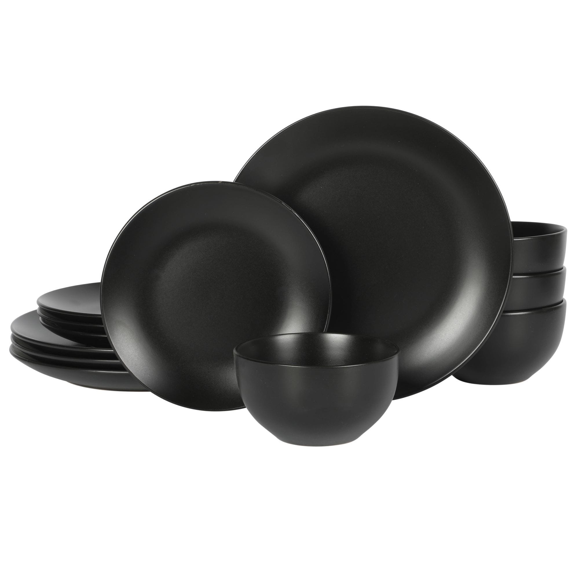 Gibson Home Queenslane 12 Piece Stoneware Matte Dinnerware Set