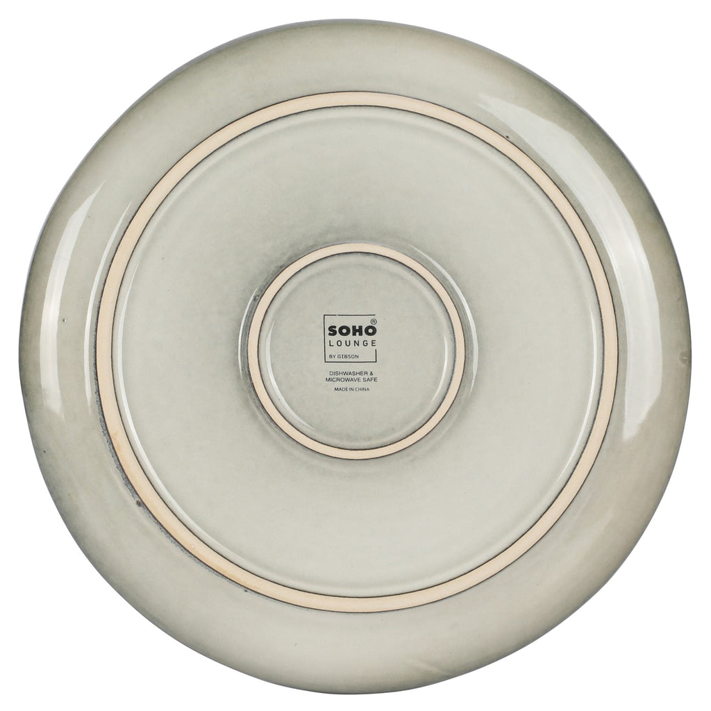 Gibson Soho Lounge Nardini 12 Piece (Service for 4) Plates and Bowls Reactive Glaze Dishes Stoneware Dinnerware Set