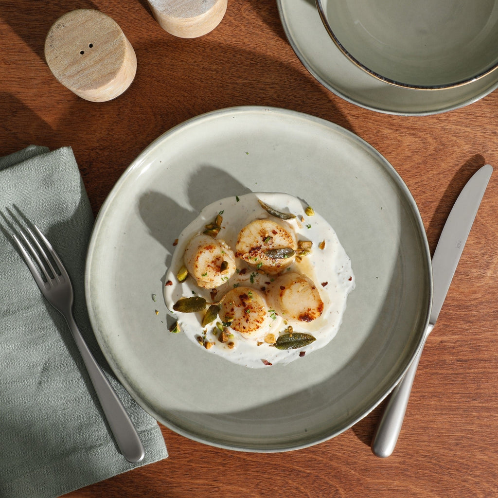 Gibson Soho Lounge Nardini 12 Piece (Service for 4) Plates and Bowls Reactive Glaze Dishes Stoneware Dinnerware Set
