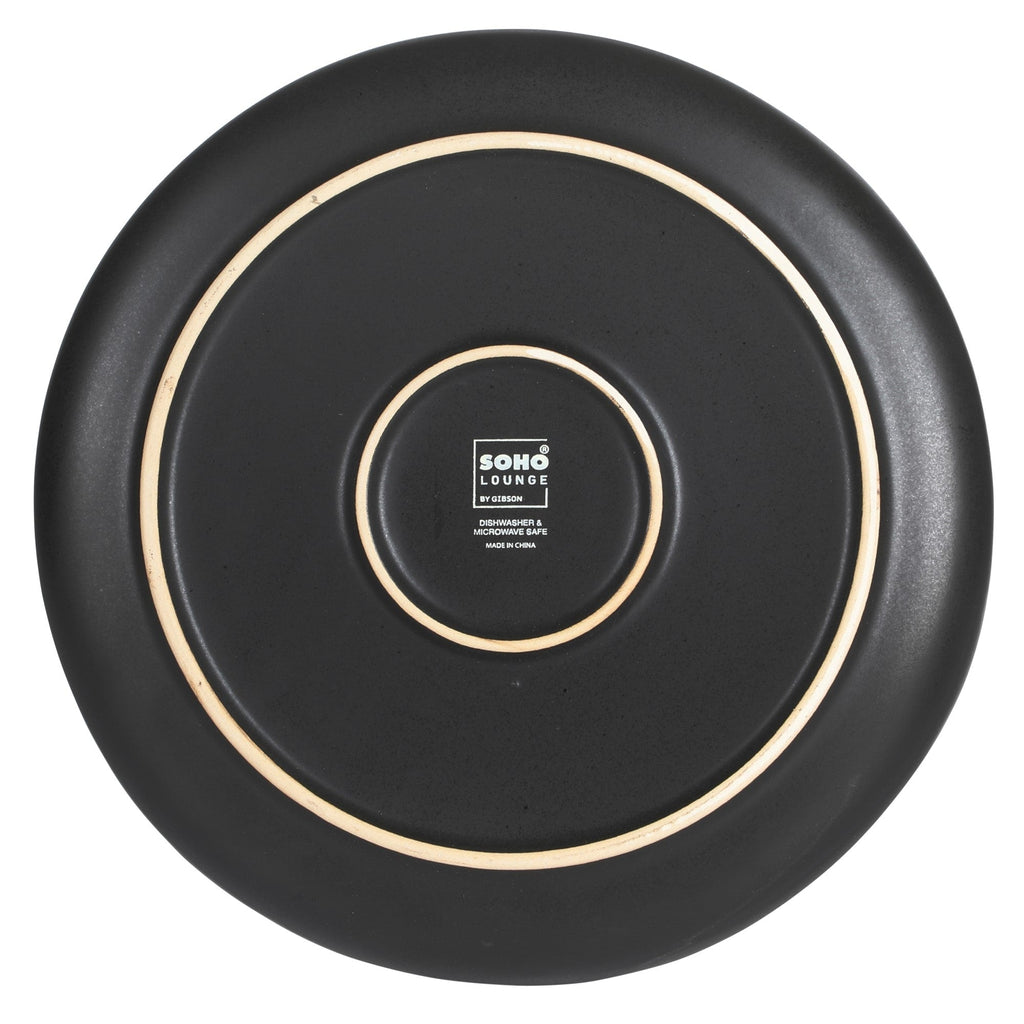 Gibson Soho Lounge Nardini 12 Piece (Service for 4) Plates and Bowls Reactive Glaze Dishes Stoneware Dinnerware Set