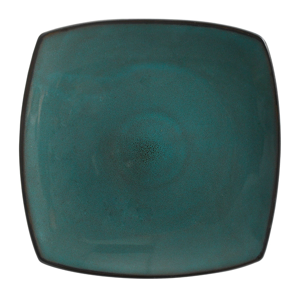 Gibson Soho Lounge Square 16-Piece Reactive Glaze Stoneware Dinnerware Set