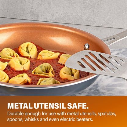 Gotham Steel 12.5 Nonstick Fry Pan with Stay Cool Handle
