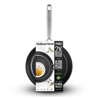 Gotham Steel Pro Ultra Ceramic 2X 8'' Nonstick Fry Pan