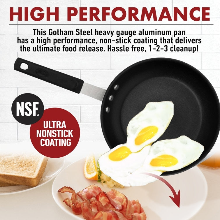 Gotham Steel Professional Series NSF Fry Pan with Removeable Rubber Handle