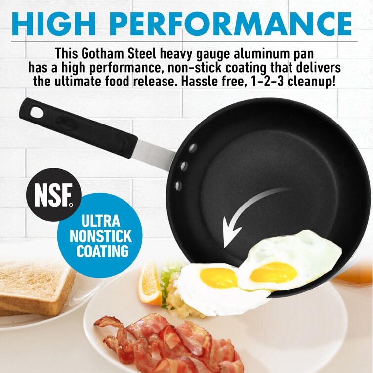 Gotham Steel Professional Series NSF Fry Pan with Removeable Rubber Handle
