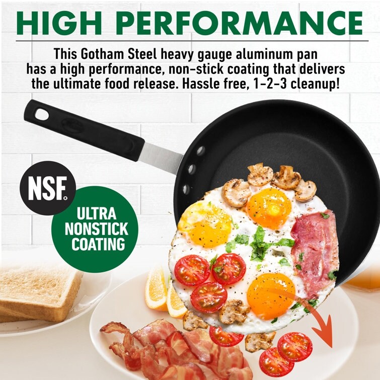Gotham Steel Professional Series NSF Fry Pan with Removeable Rubber Handle