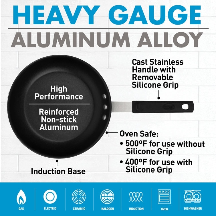 Gotham Steel Professional Series NSF Fry Pan with Removeable Rubber Handle