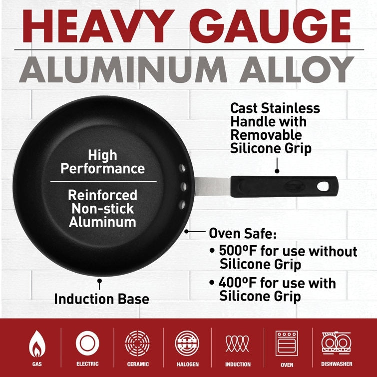 Gotham Steel Professional Series NSF Fry Pan with Removeable Rubber Handle