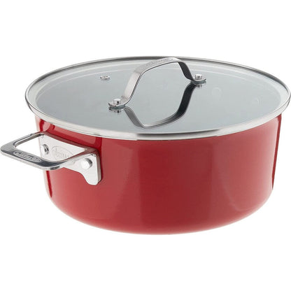 Gotham Steel Nonstick Pots and Pans 10 Pc Cookware Set, Red