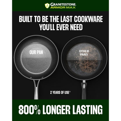 Granitestone Armor Max 12'' Ultra Durable Nonstick Fry Pan with Stay Cool Handle