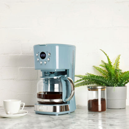 HADEN Sky Blue Brighton 12-Cup Programmable Coffee Maker