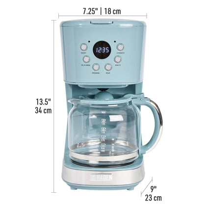 HADEN Sky Blue Brighton 12-Cup Programmable Coffee Maker