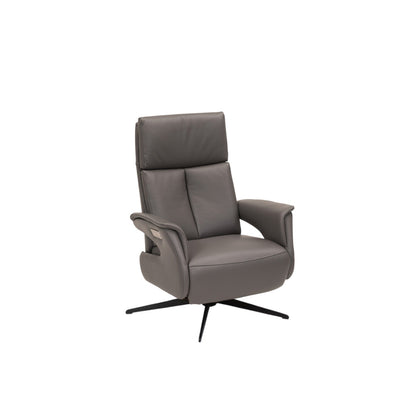 Fauteuil inclinable en cuir gris Billund