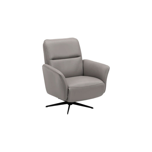 Fauteuil inclinable électrique en cuir gris Riva