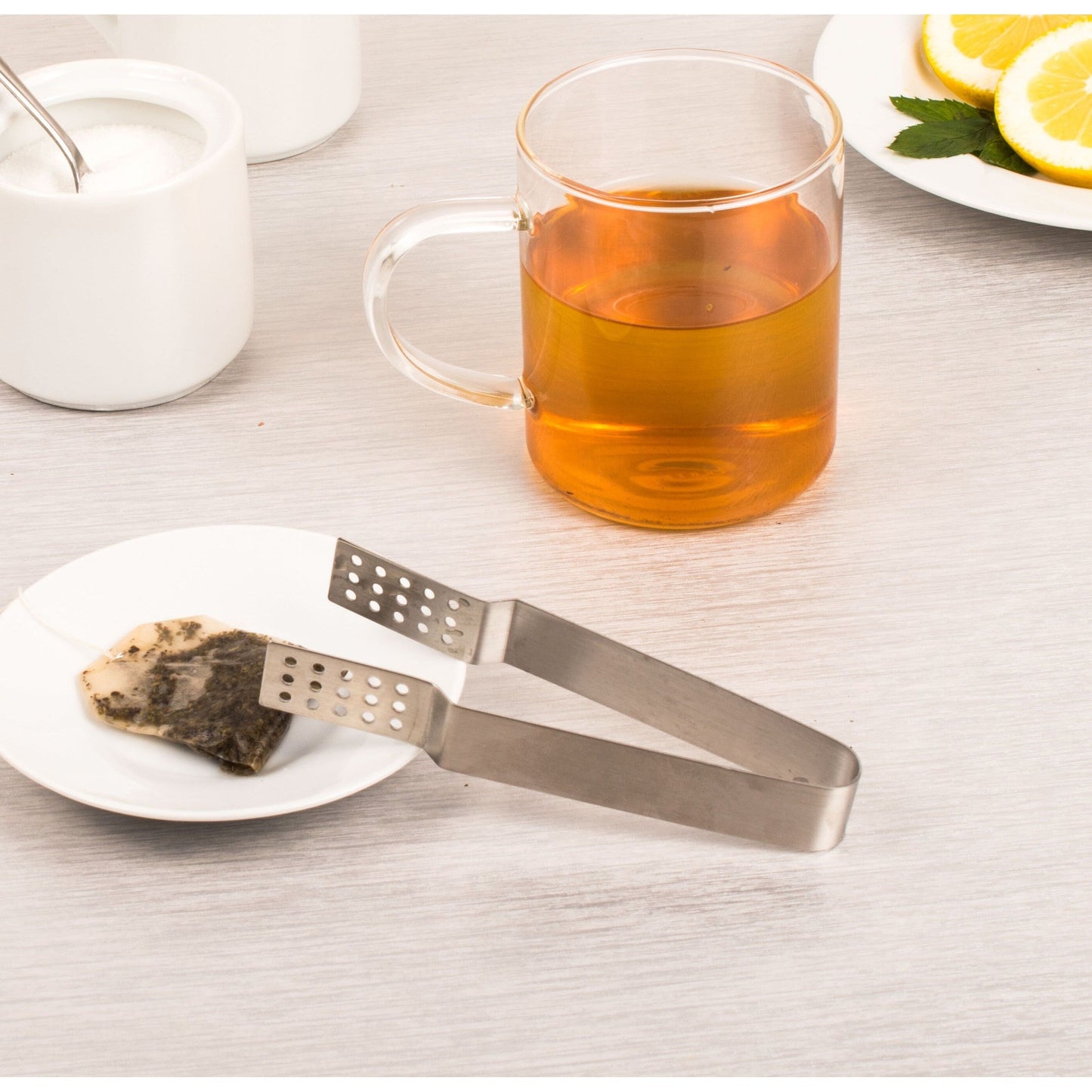 HIC 5.25 Stainless Steel Tea Bag Squeezer Tongs
