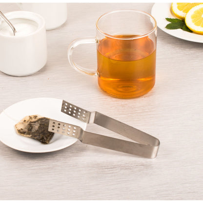 HIC 5.25 Stainless Steel Tea Bag Squeezer Tongs