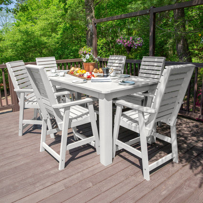 HIGHWOOD 7-Piece Counter Height Outdoor Dining Set - 42 x 84 Table