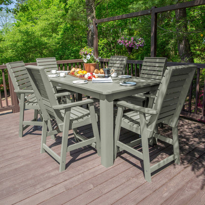 HIGHWOOD 7-Piece Counter Height Outdoor Dining Set - 42 x 84 Table