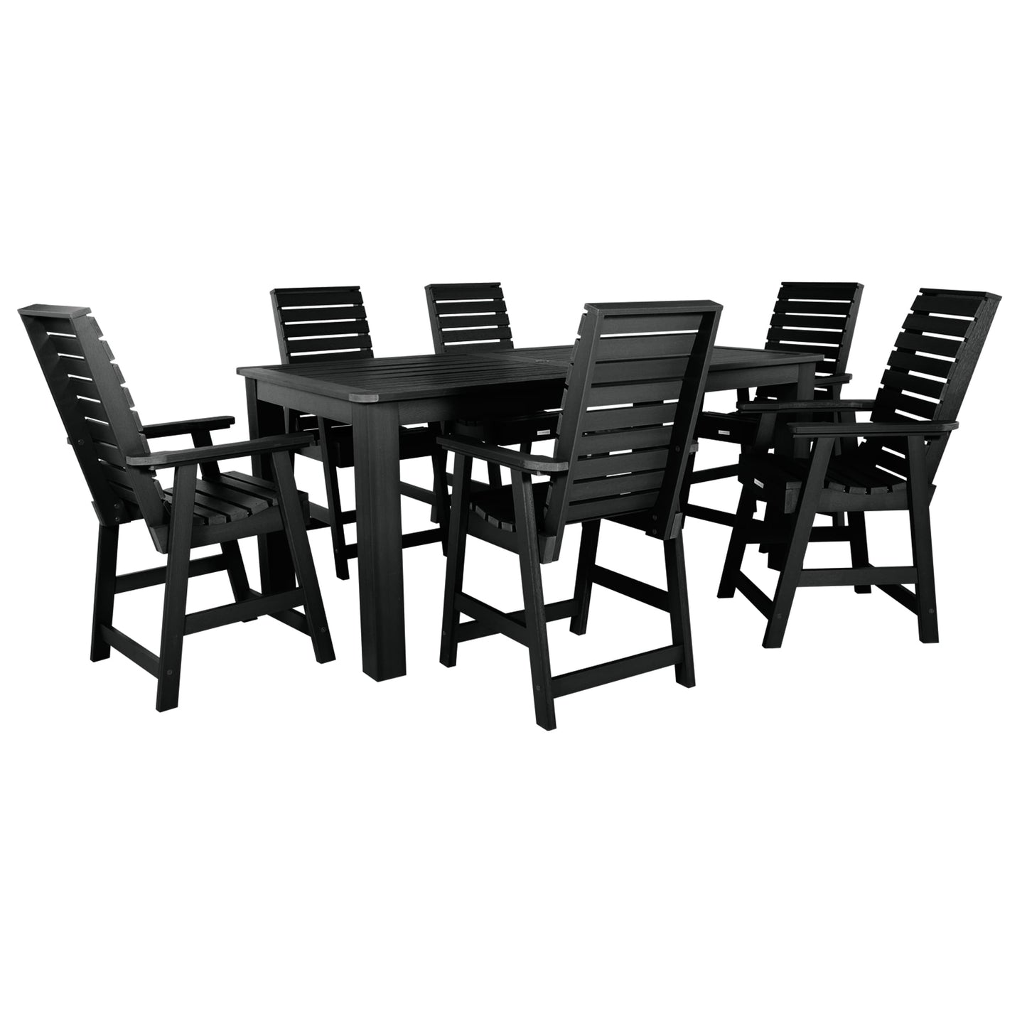 HIGHWOOD 7-Piece Counter Height Outdoor Dining Set - 42 x 84 Table