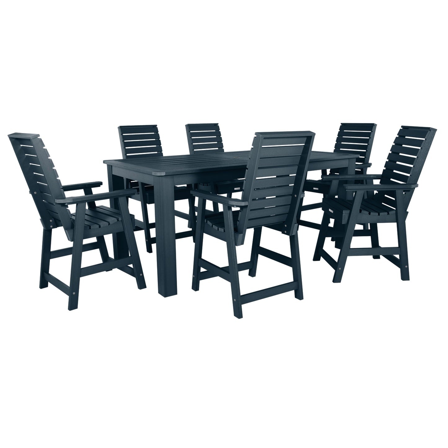 HIGHWOOD 7-Piece Counter Height Outdoor Dining Set - 42 x 84 Table