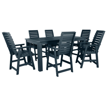 HIGHWOOD 7-Piece Counter Height Outdoor Dining Set - 42 x 84 Table