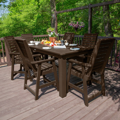 HIGHWOOD 7-Piece Counter Height Outdoor Dining Set - 42 x 84 Table