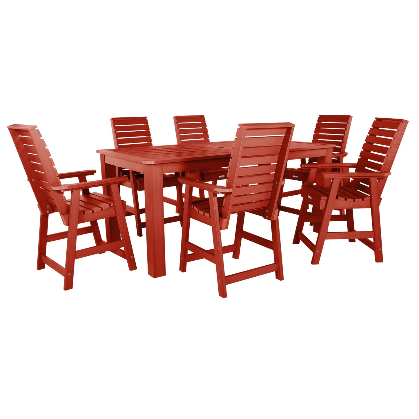 HIGHWOOD 7-Piece Counter Height Outdoor Dining Set - 42 x 84 Table
