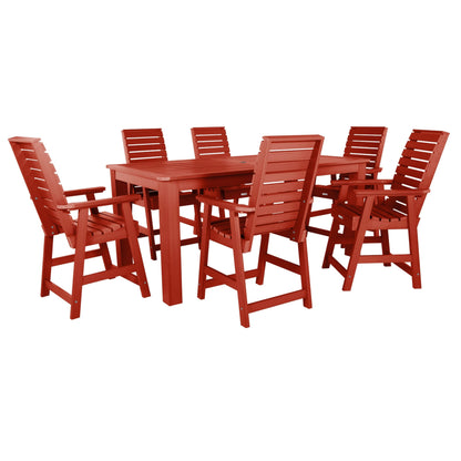 HIGHWOOD 7-Piece Counter Height Outdoor Dining Set - 42 x 84 Table