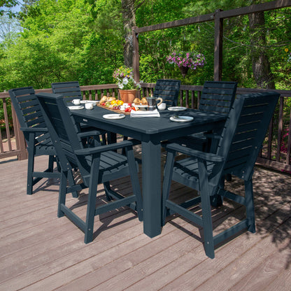 HIGHWOOD 7-Piece Counter Height Outdoor Dining Set - 42 x 84 Table