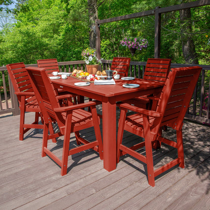 HIGHWOOD 7-Piece Counter Height Outdoor Dining Set - 42 x 84 Table