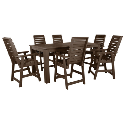 HIGHWOOD 7-Piece Counter Height Outdoor Dining Set - 42 x 84 Table