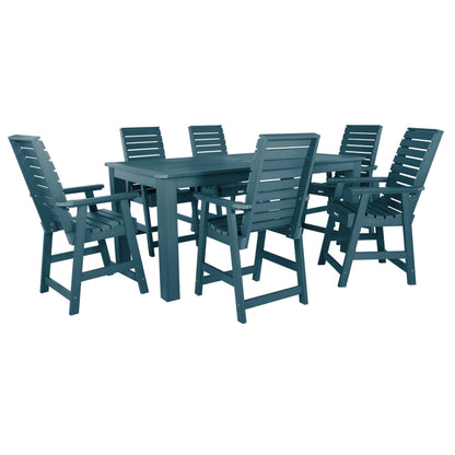 HIGHWOOD 7-Piece Counter Height Outdoor Dining Set - 42 x 84 Table