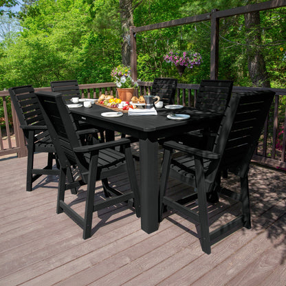 HIGHWOOD 7-Piece Counter Height Outdoor Dining Set - 42 x 84 Table