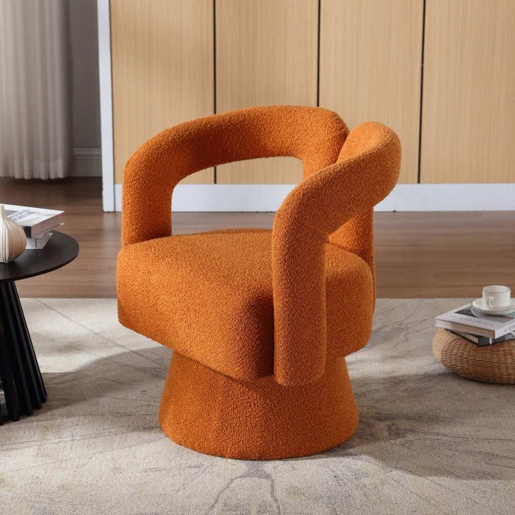 Fauteuils d'appoint pivotants à 360 degrés rembourrés Boucle de HOMEFUN