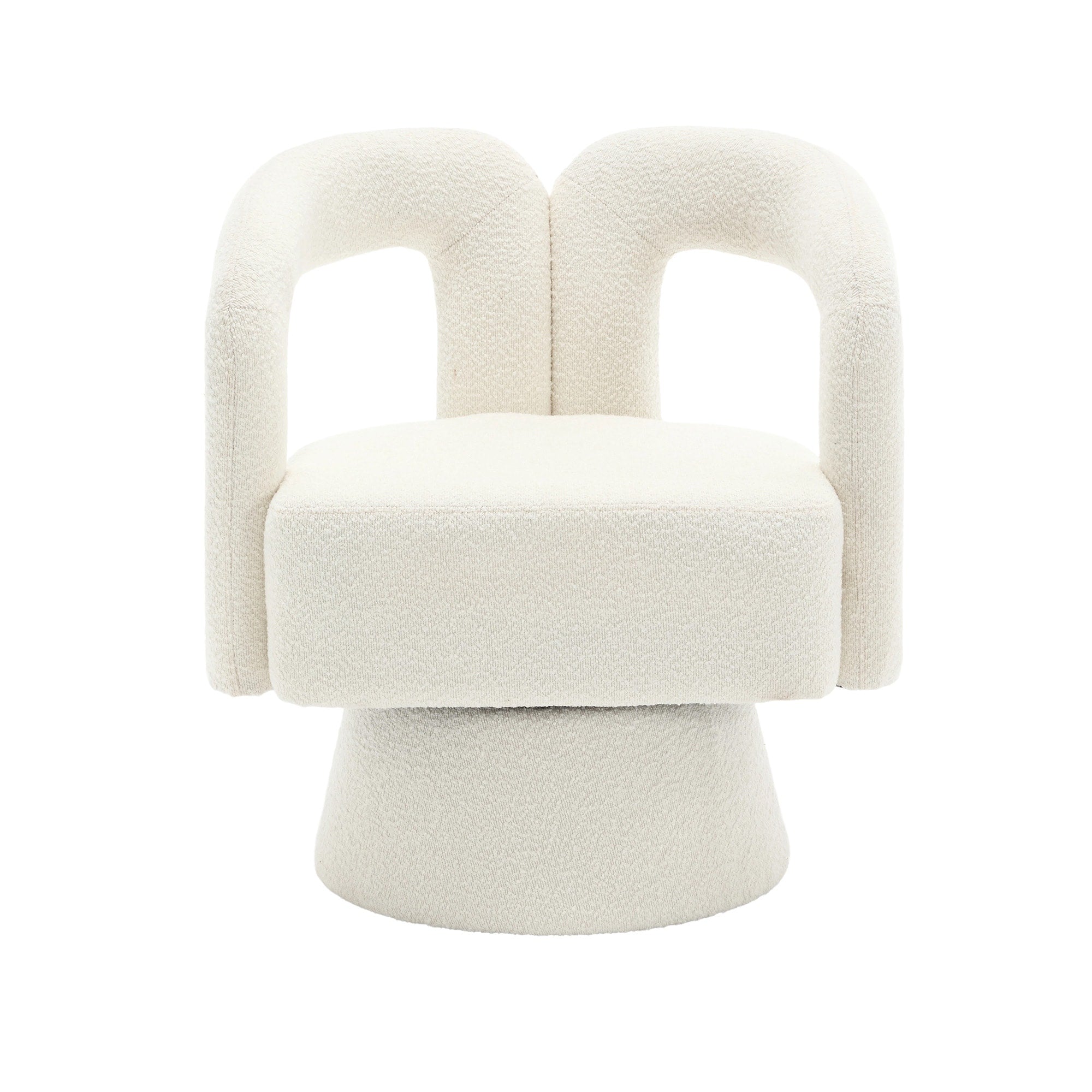 Fauteuils d'appoint pivotants à 360 degrés rembourrés Boucle de HOMEFUN