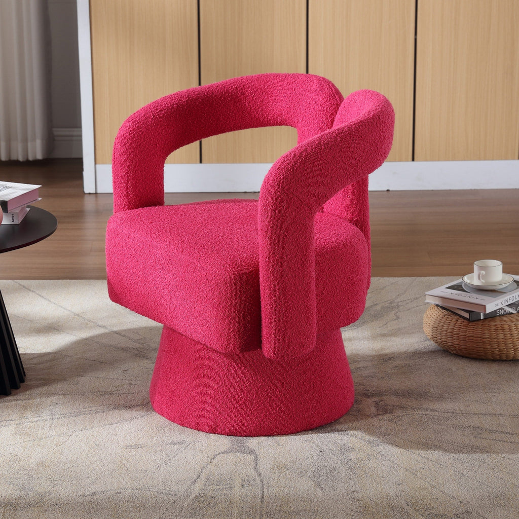 Fauteuils d'appoint pivotants à 360 degrés rembourrés Boucle de HOMEFUN
